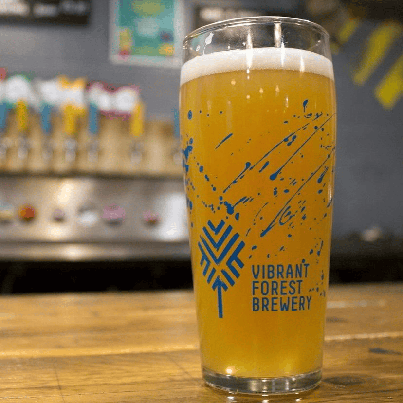 Vibrant branded pint glass