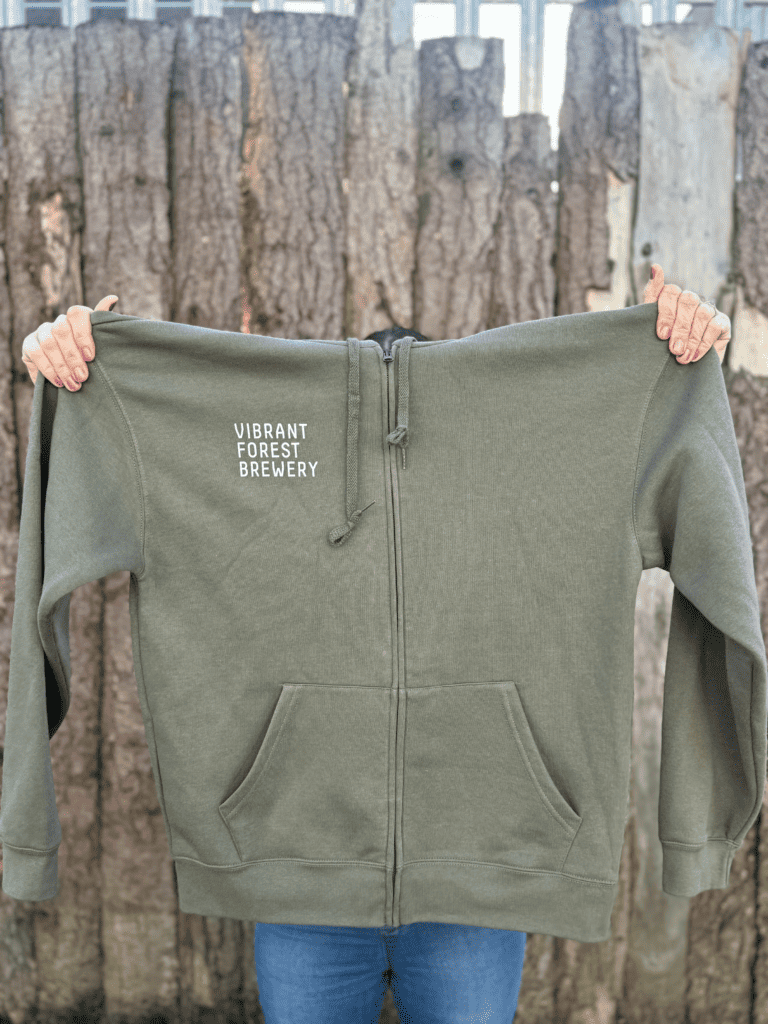 Zip up Hoodie – Olive Green